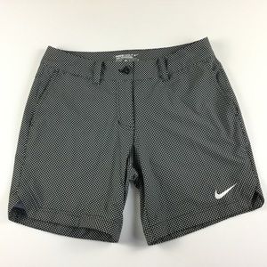 Nike Women's Black and White Athletic Shorts